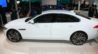 2016 Jaguar XF side at the Auto Expo 2016