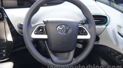2016 Toyota Prius steering at Auto Expo 2016