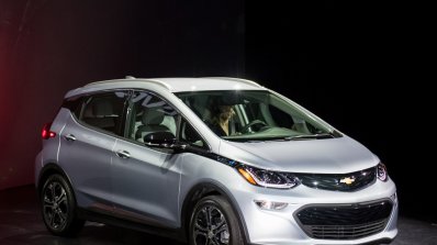 2017 Chevrolet Bolt front three quarters unveiling event
