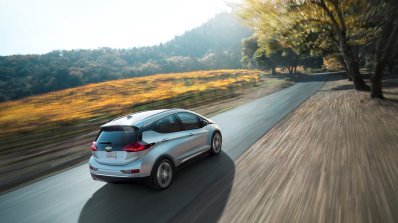 2017 Chevrolet Bolt rear three quarters in motion
