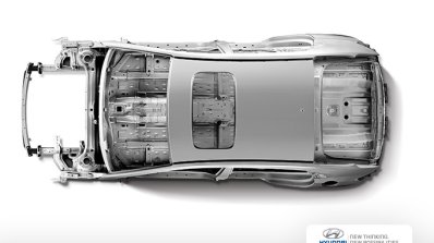 Hyundai Ioniq hybrid body shell top view