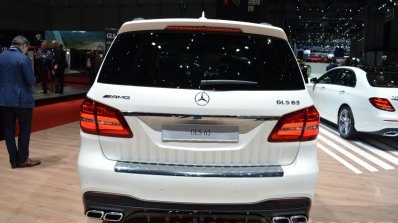 India-bound Mercedes GLS 63 rear at the 2016 Geneva Motor Show Live
