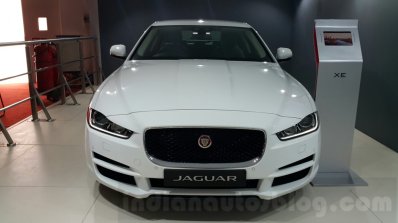 Jaguar XE front at the Auto Expo 2016