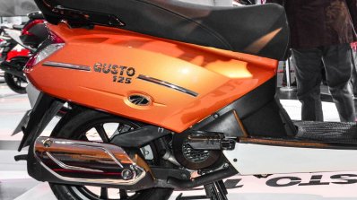 Mahindra Gusto 125 side panel at Auto Expo 2016