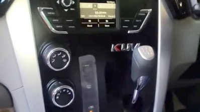 Mahindra KUV100 centre console spied upclose