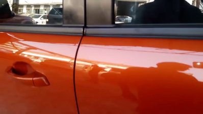 Mahindra KUV100 front door handle spied upclose