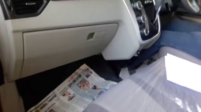 Mahindra KUV100 front legroom spied upclose