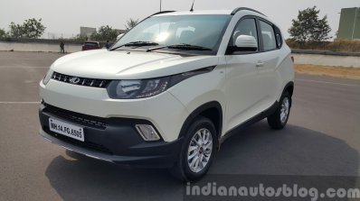 Mahindra KUV100 front quarter low first drive review