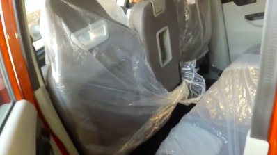 Mahindra KUV100 front seat back spied upclose