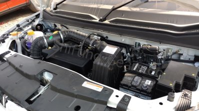 Mahindra KUV100 mFalcon diesel engine bay spied