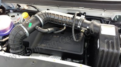 Mahindra KUV100 mFalcon diesel engine cover spied