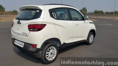 Mahindra KUV100 rear three quarter first drive review