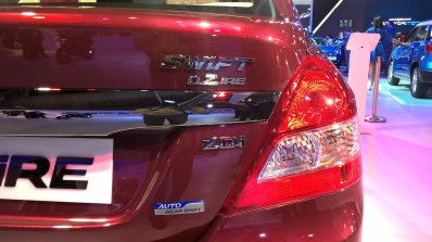 Maruti Swift Dzire Auto Gear Shift AMT badge at Auto Expo 2016