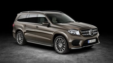 Mercedes GLS front three quarter brown official image