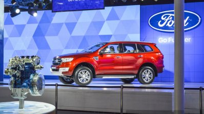 New Ford Endeavour front quarter at Auto Expo 2016