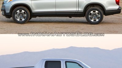 Second-gen 2017 Honda Ridgeline vs first-gen Honda Ridgeline side profile