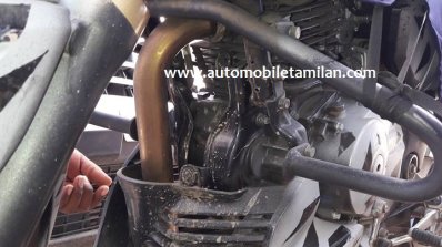 TVS Apache 200 oil-cooler radiator spied