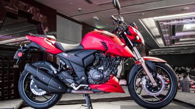 TVS Apache RTR 200 4V matte red side launched
