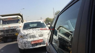Tata Hexa front camouflaged spyshot