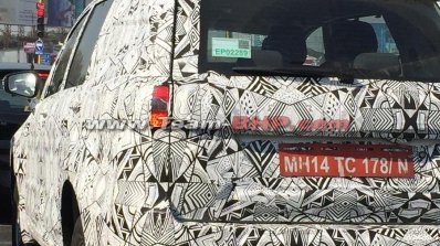 Tata Hexa rear camouflaged spyshot