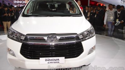 Toyota Innova Crysta front angle at Auto Expo 2016