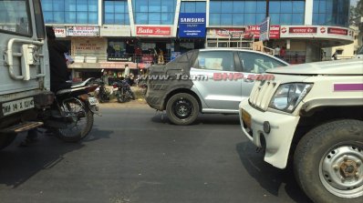 VW sub-4m sedan rear end spotted testing