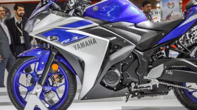 2015 Yamaha R3 fairing at Auto Expo 2016