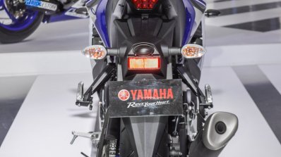 2015 Yamaha R3 rear at Auto Expo 2016