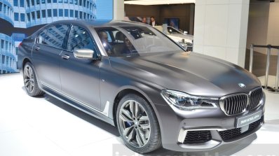 2016 BMW 7 Series M760Li xDrive front three quarter at the 2016 Geneva Motor Show Live