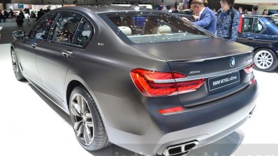 2016 BMW 7 Series M760Li xDrive rear three quarter at the 2016 Geneva Motor Show Live