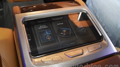 2016 BMW 7 Series rear touchscreen at Auto Expo 2016