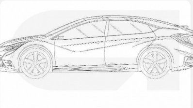 2016 Honda Civic hatchback side leaked patent drawings