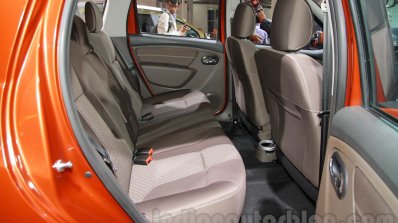 2016 Renault Duster facelift rear seat Auto Expo 2016