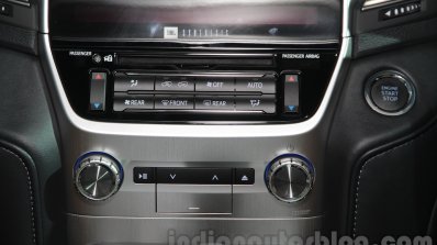 2016 Toyota Land Cruiser aircon controls at Auto Expo 2016