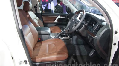 2016 Toyota Land Cruiser front seats at Auto Expo 2016