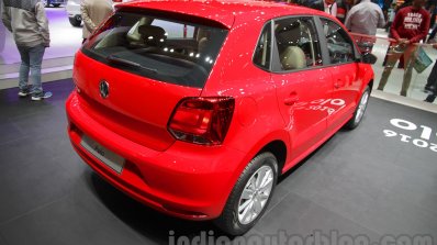 2016 VW Polo rear quarter at the Auto Expo 2016