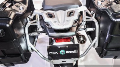 Benelli TRK 502 pannier mount at Auto Expo 2016