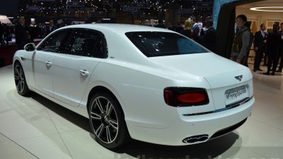 Bentley Flying Spur V8 S rear three quarter at the 2016 Geneva Motor Show Live