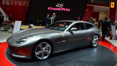 Ferrari GTC4Lusso front three quarter at the 2016 Geneva Motor Show Live