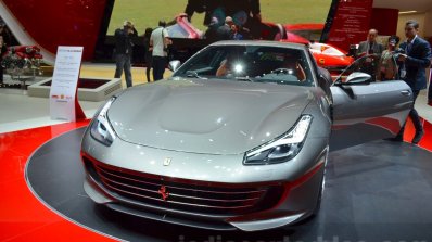 Ferrari GTC4Lusso headlamp, grille, bumper at the 2016 Geneva Motor Show Live