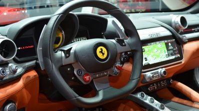 Ferrari GTC4Lusso steering wheel at the 2016 Geneva Motor Show Live