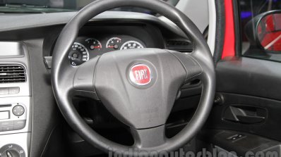 Fiat Punto Pure steering wheel at Auto Expo 2016