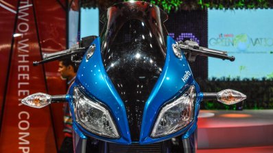Hero HX250R blue headlamp fairing at Auto Expo 2016