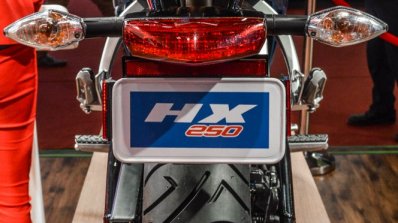 Hero HX250R blue rear at Auto Expo 2016