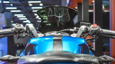 Hero HX250R blue split handlebars at Auto Expo 2016