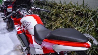 Hero Karizma ZMR red and white seats at Auto Expo 2016