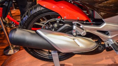 Hero Xtreme 200 S exhaust at the Auto Expo 2016