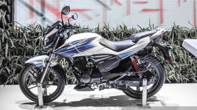 Hero Xtreme Sports white and blue side at Auto Expo 2016