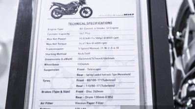 Honda CB Unicorn 160 Matt Grey specifications at Auto Expo 2016