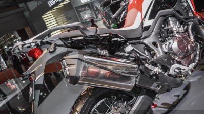 Honda CRF1000L Africa Twin pillion grab handle at Auto Expo 2016
